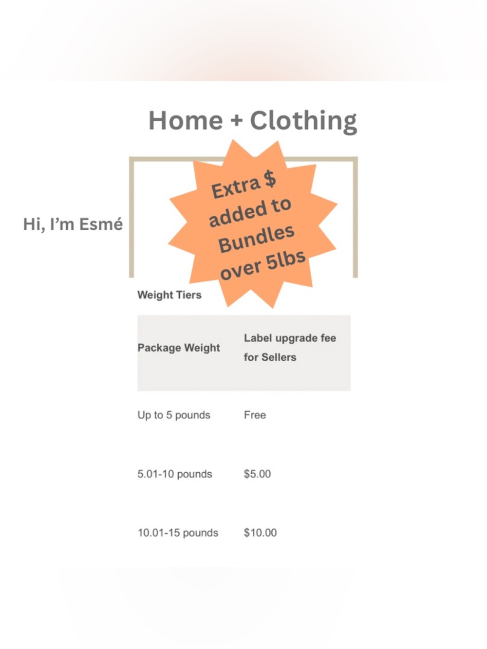 Heavy Weight Fees
